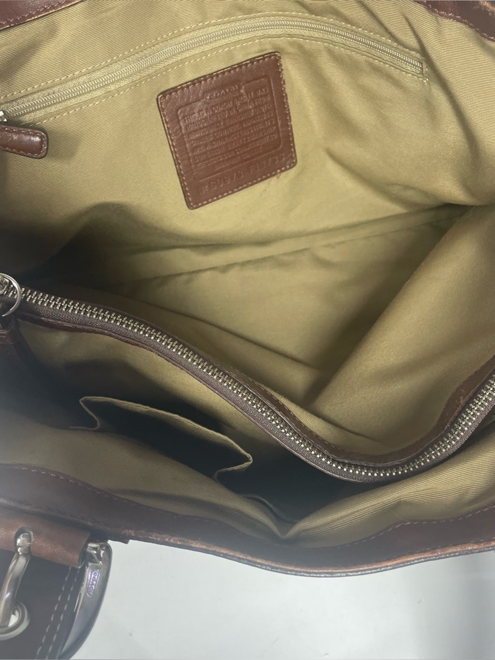 Coach Vintage Soho Pleated Leather Tote Shoulder Bag Purse Handbag Brown F13733 - Picture 9 of 11